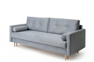 КРИСТИАН, диван-кровать, серый, велюр