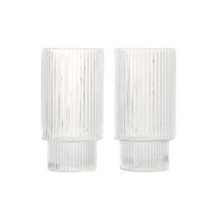 ГРАНИ, набор стаканов, 2 шт, 450 мл, стекло рифленое