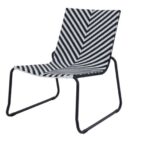 НЕРО, садовое кресло, искусственный ротанг, черно-белый