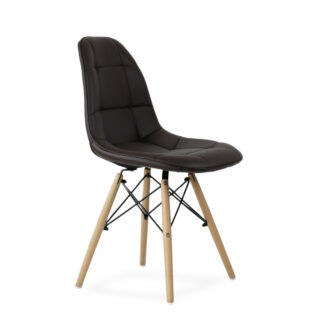 ПУЛЬСАНТЕ, стул мягкий, экокожа, коричневый