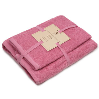 ГИНЗА, набор полотенец, 2 шт, 50х90 см, 70х140 см, пыльная роза