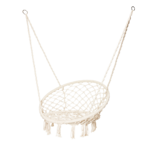 БОХО, гамак-кресло с бахромой, подвесное, натуральный