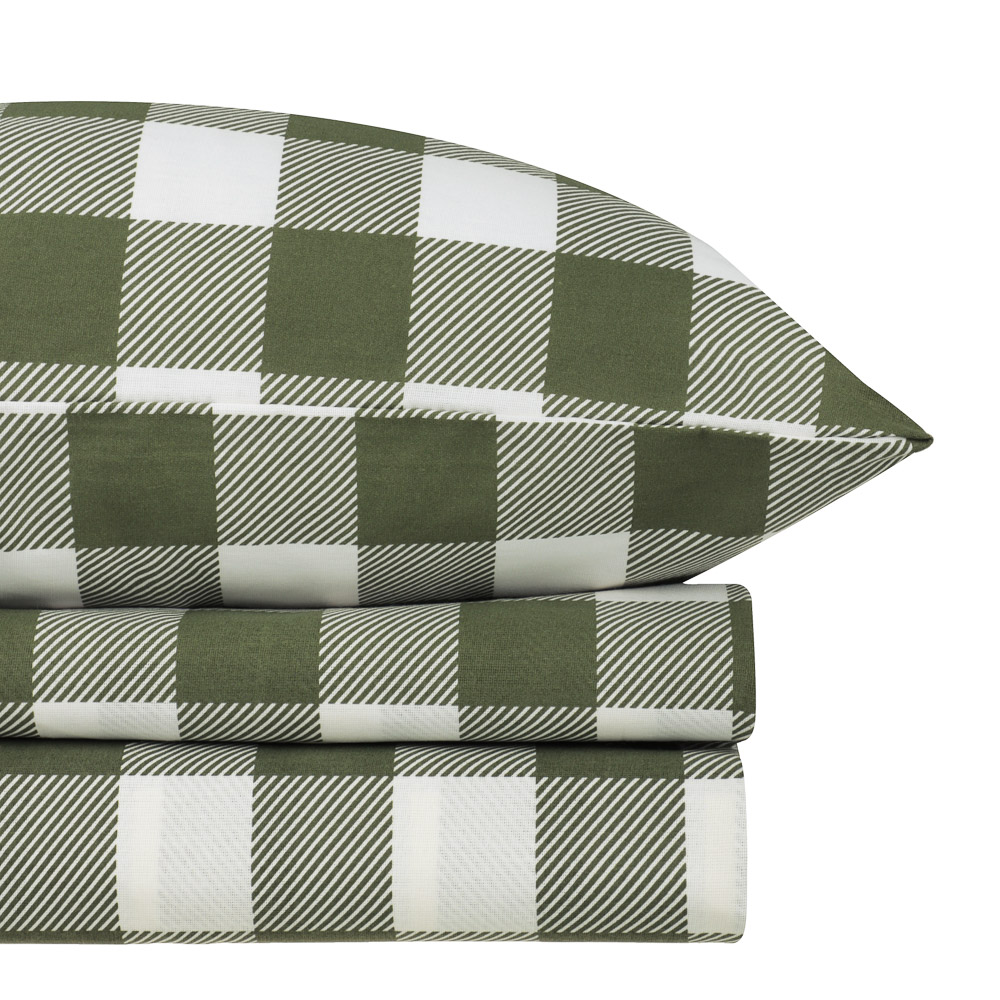 ПРОВАНС, комплект постельного белья, 2 сп, 100% хлопок, зеленая клетка ПРОВАНС, комплект постельного белья, 2 сп, 100% хлопок, зеленая клетка